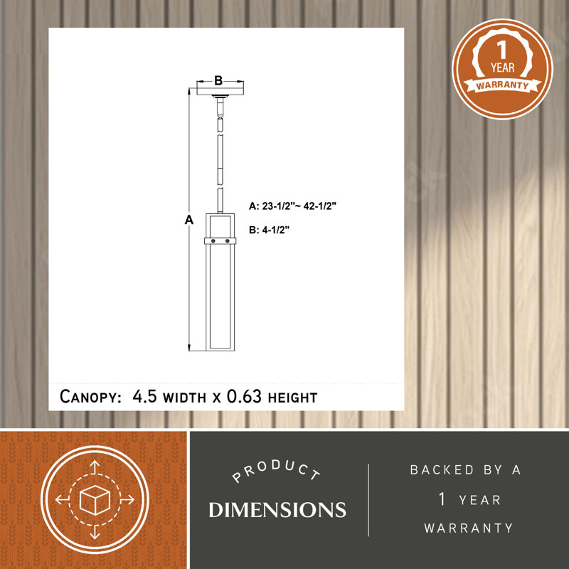 Amada 1 - Light Single Pendant, Matte Black, 23.5" H x 4.5" W x 4.5" D