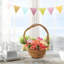 Panier à fleurs rose printanier 10 po The Holiday Aisle®