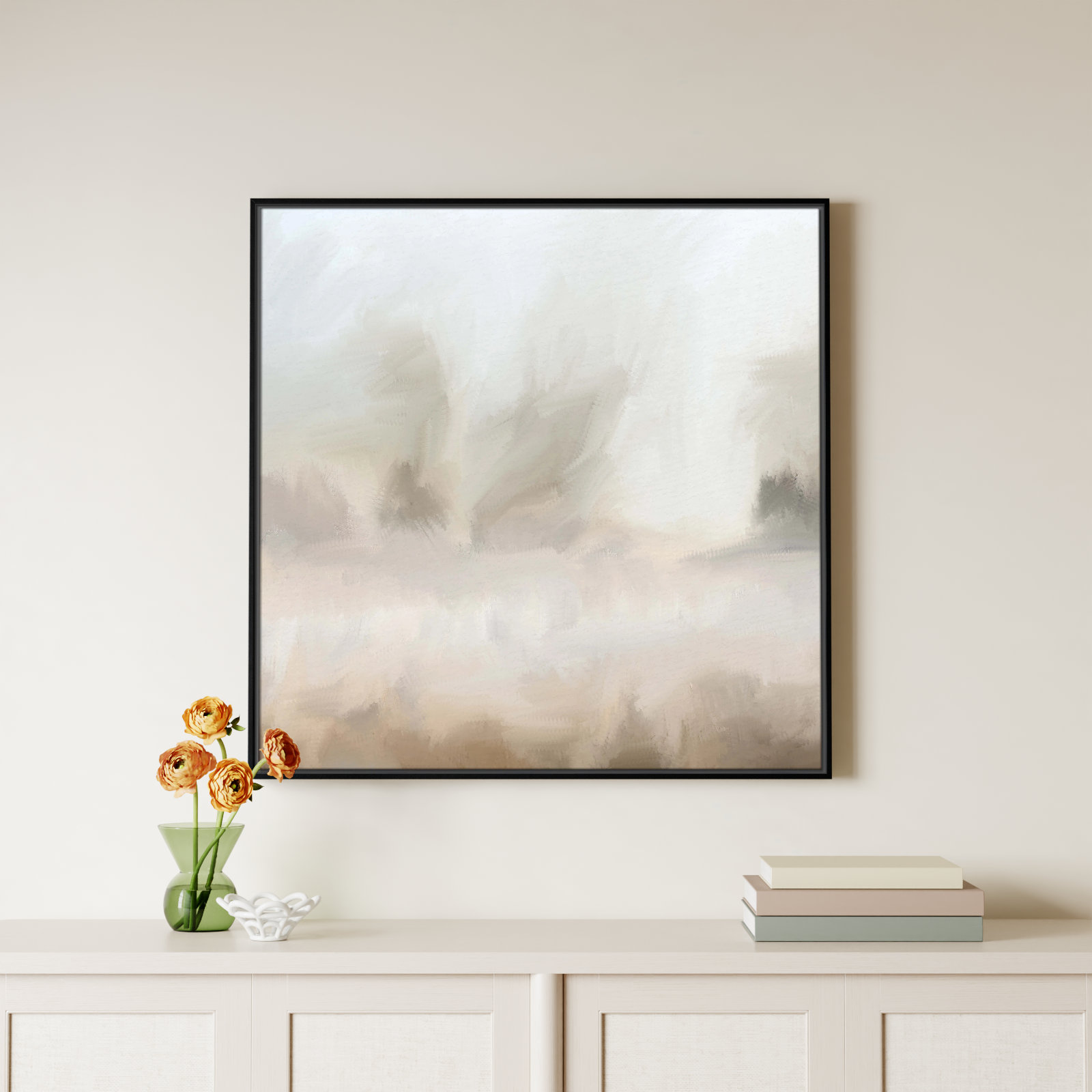 Bushwick "Mirage" Print, Black, 37.5" W x 37.5" H