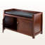 Banc de rangement 2 pièces avec compartiment de rangement brun Brock, H 21,45 po x l 39,57 po x P 15,21 po Brock
