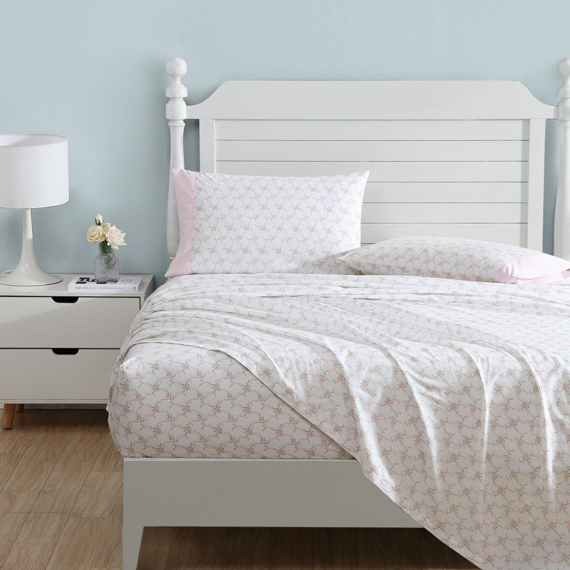 Ensemble de literie Laura Ashley Lynda, Ensemble de draps pour lit simple + 1 drap-housse 