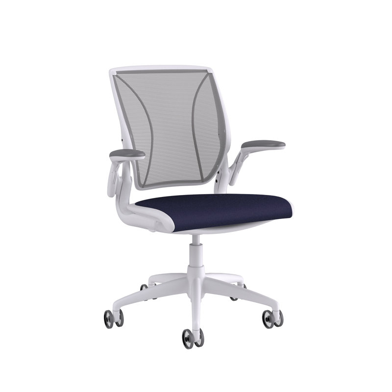 Mesh Task Chair, Catena/Cornflower, Pinstripe/Silver, White