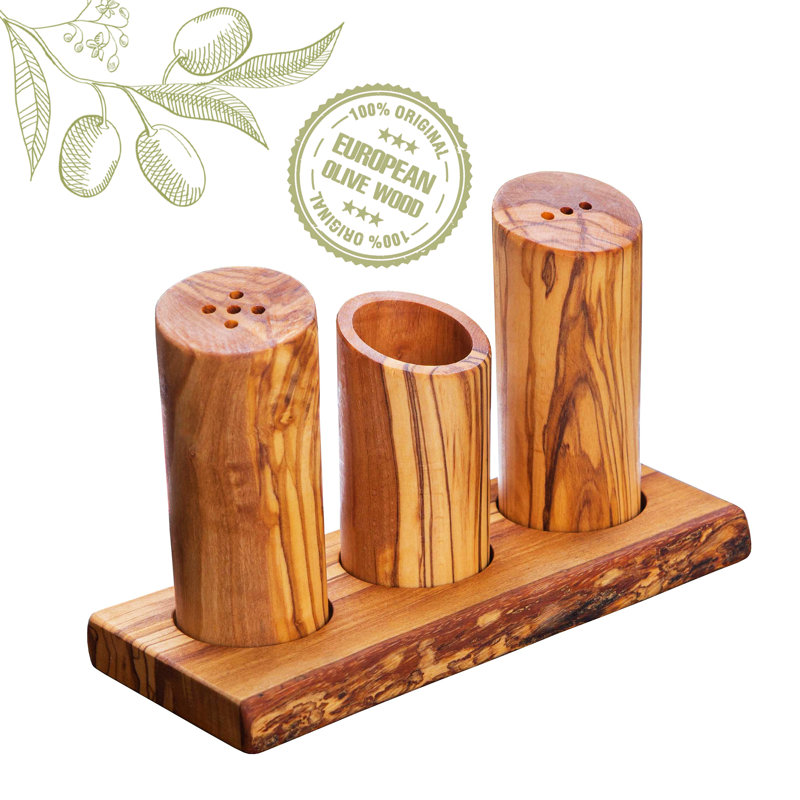 Ensemble salière et poivrière en bois