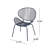 Relax On Navy Iron Chair, 34 In. Height, 24.8 Width, 25.5 Depth, 23.06 Lb Chair - Relaxing Option, 33.26 25.29 25.05 Depth
