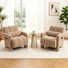 28'' Wide Upholstered Teddy Accent Chair with Arm Set of 2