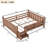 Kids Full Solid Wood Floor Bed with Bookcases, Cute Stairs and Guardrails-1858845792-1858845806