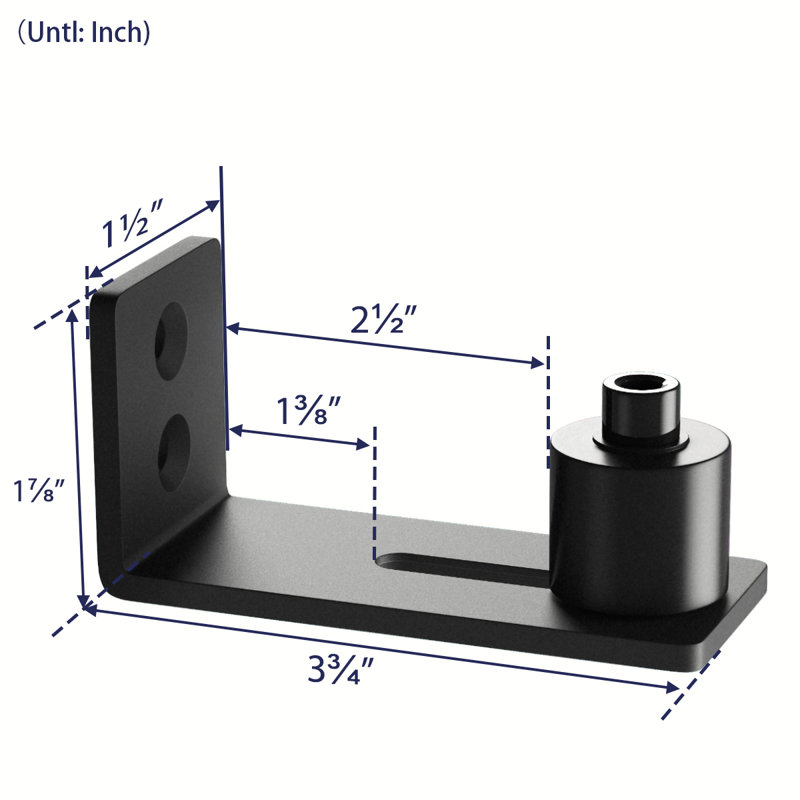 Guide de plancher réglable pour porte de grange coulissante