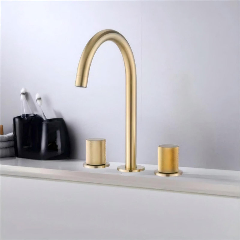 2-handle Bathroom Faucet, Brushed Gold