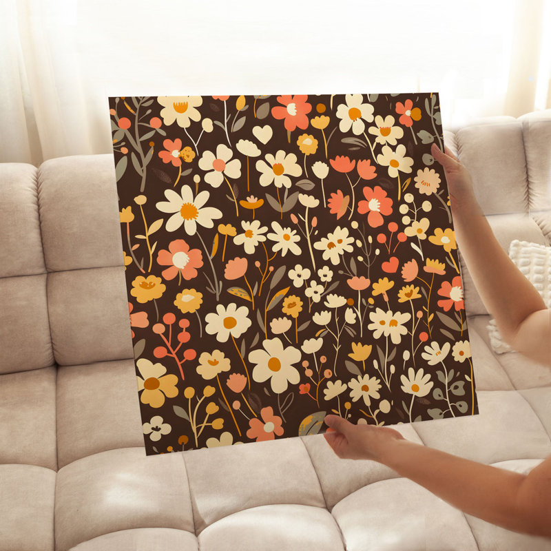 Motif floral de fleurs sauvages I Cottage, H 16 po x l 16 po