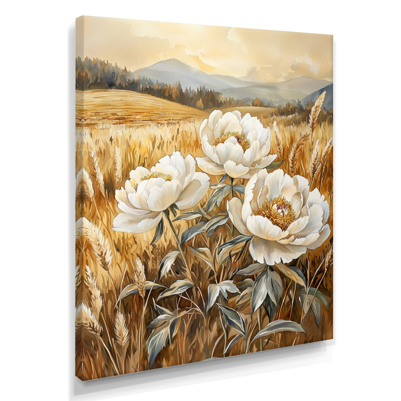 Barbury - impressions sur toile florales, H 32 po x l 24 po, Toile tendue, Ne s'applique pas