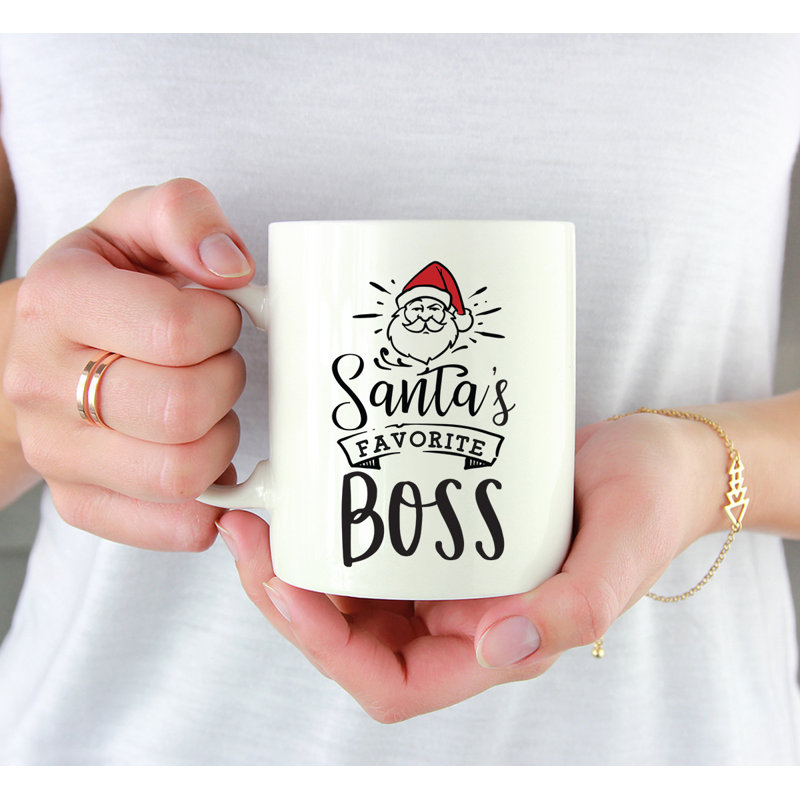 Grande tasse à café Tuileries, « Santa's Favorite Boss »