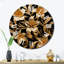 Horloge murale Golden Flower-93378993