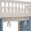 Lit mezzanine double avec 2 armoires de rangement à quatre couches et rideau