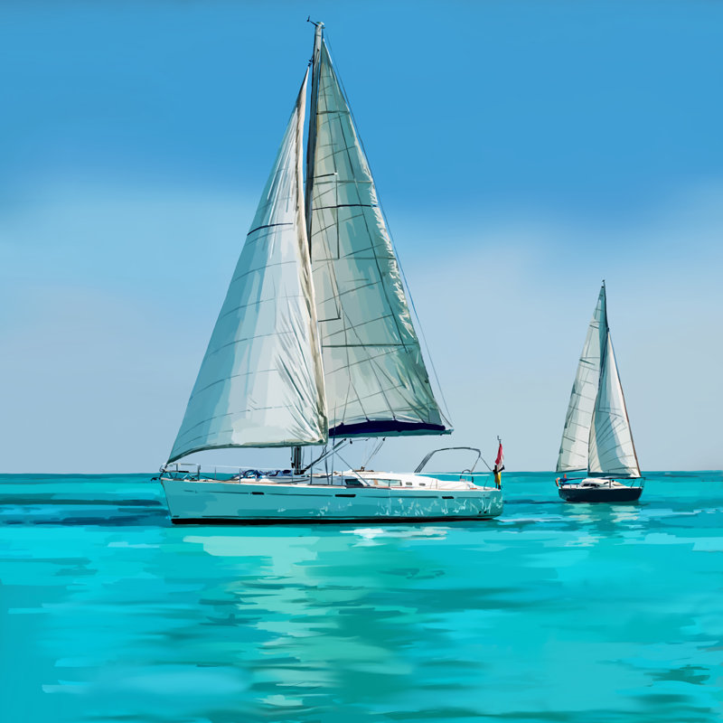 Portrait de voile IV, H 20 po x l 20 po