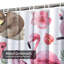 Rideau de douche imperméable aquarelle rose perroquet perroquet papillon grenouille fleurs tropicales avec 12 crochets-1436042842