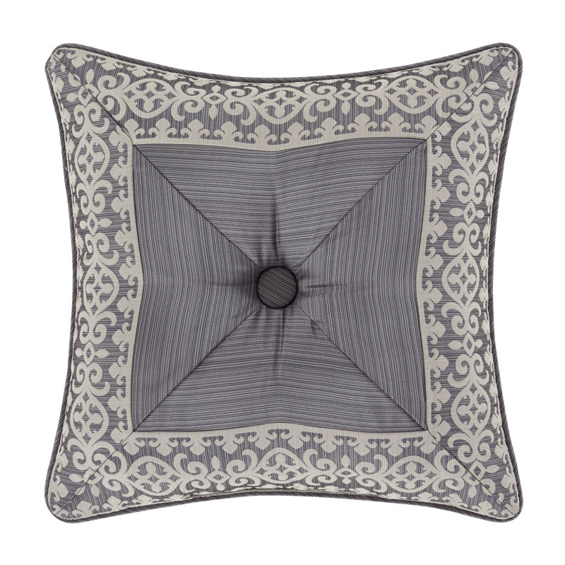 Houston 18" Square Embellished Decorative Throw Pillow