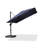 Rocshelle Square Right-left Tilt Swivel Cantilever Umbrella with Base and 360-degree Rotation-1653603461-1630832445
