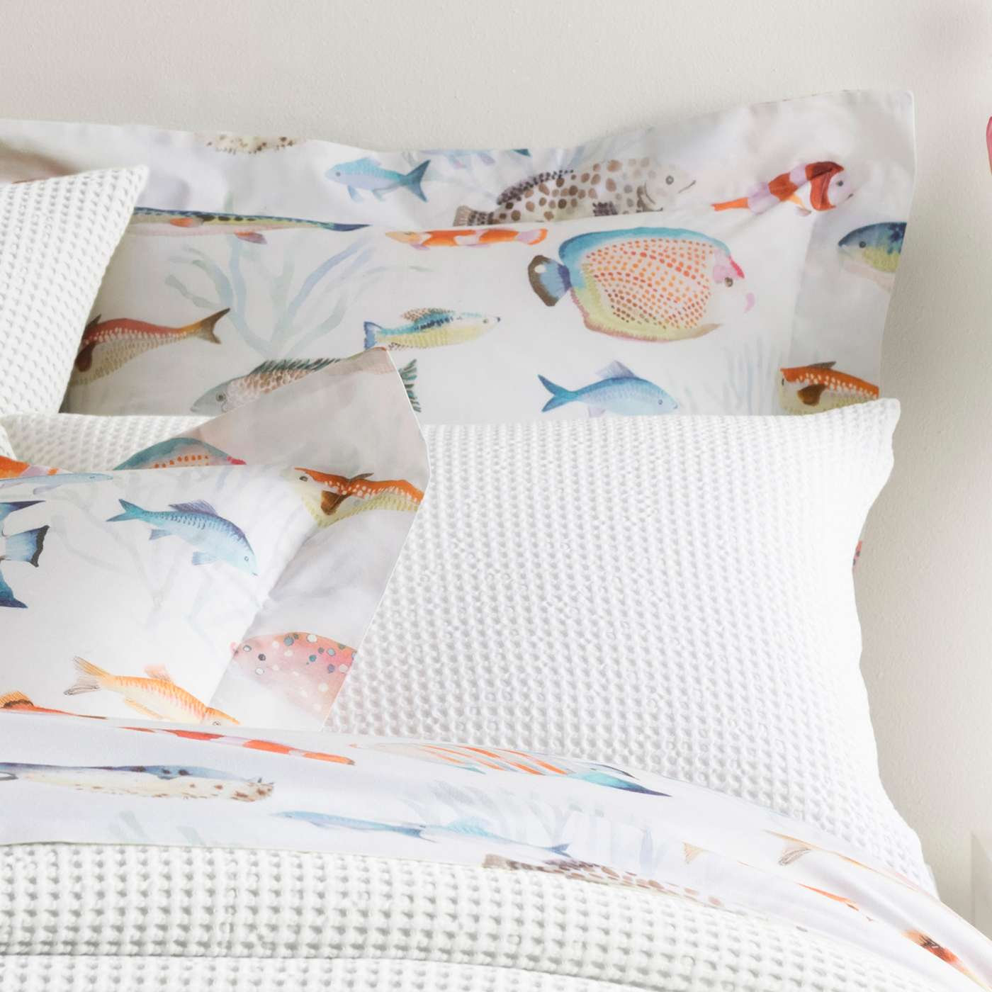 Bubble Matelasse Sham, Euro, White