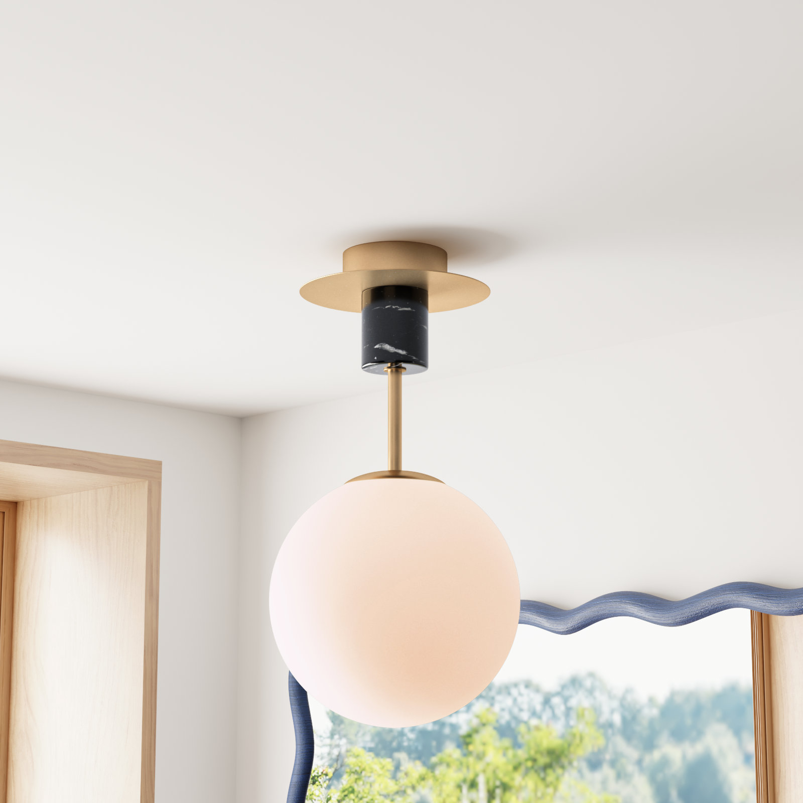Drake Single Light Semi Flush Mount