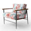 Chaise rembourrée Coastal Hibiscus Breeze-2085301132