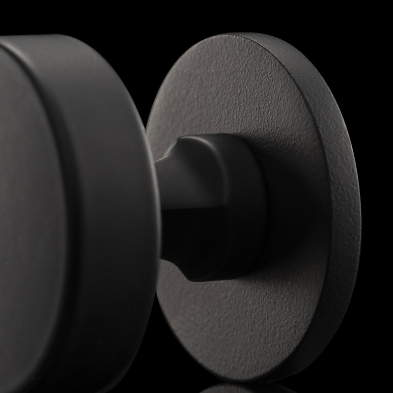 Parkview Brass Knob Backplate, Matte Black