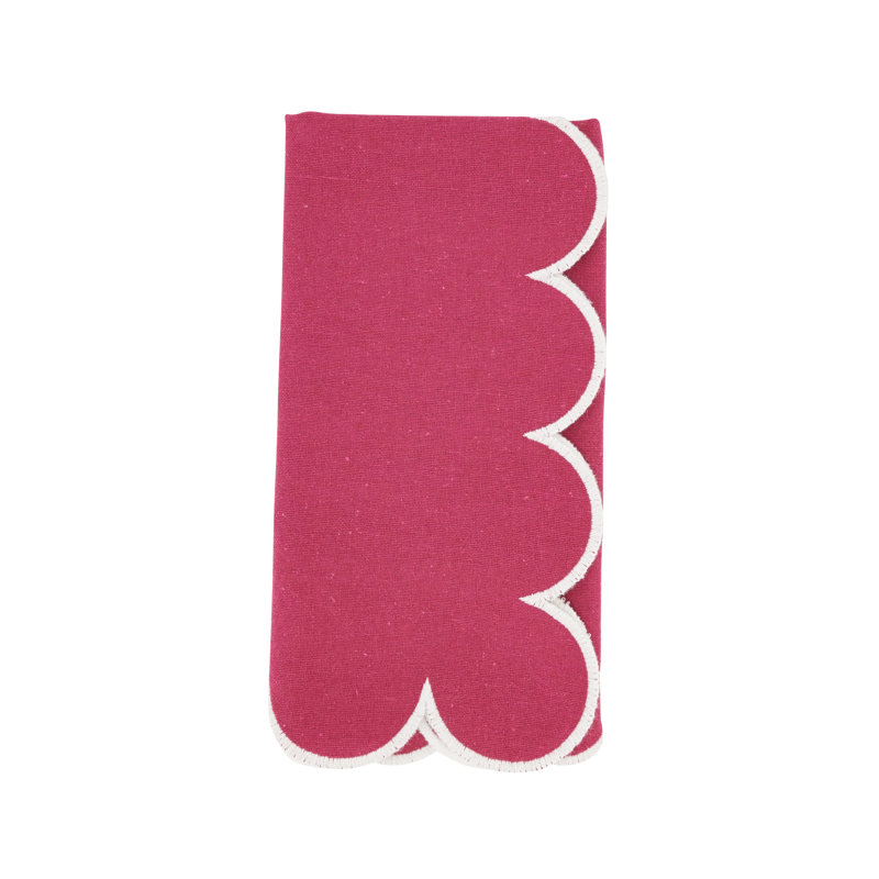 Paddock 100% Cotton Rectangle Napkin, Fuchisa