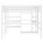 Beige White Twin Over Twin Metal Loft Bed with Double Desk, Shelves & Wardrobe Storage