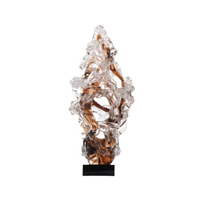 Ornement en cristal brun de luxe minimaliste de qualité supérieure Liuli