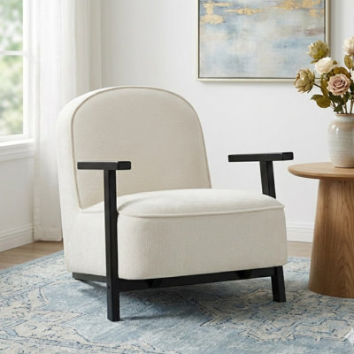 27.8"W Upholstered Solid Wood Chair Arm Chair for Living Room