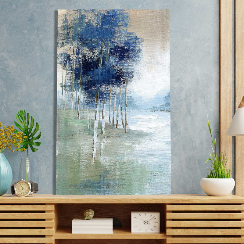 Birch River - Peinture, Toile tendue, L 18 po x H 30 po