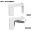 Station de coiffeur murale avec 2 tiroirs, 1 armoire de rangement, 3 tablettes ouvertes avec miroir-681991519