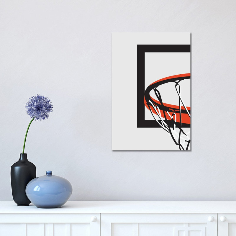 Basketball Hoop by Avesix - Wrapped Canvas Painting, 45.72cm H x 30.48cm W x 1.91cm D