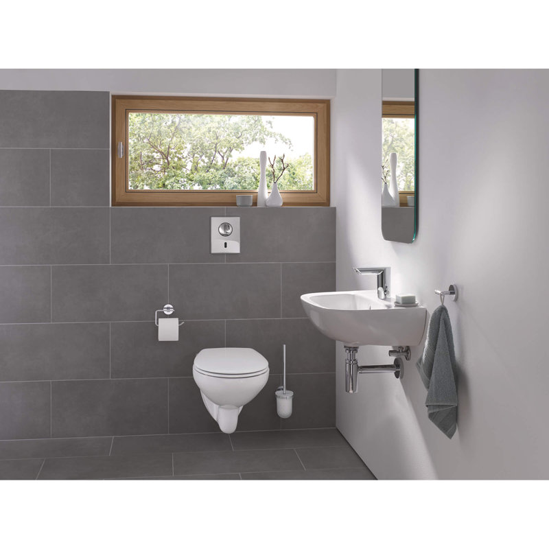 Essentials Cube Wall Mount Toilet Paper Holder, Brushed Cool Sunrise