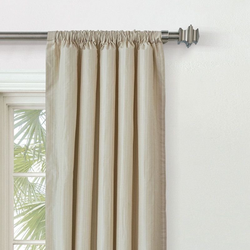 Reverie Striped Curtain Panel, Sand, 96" W x 120" L