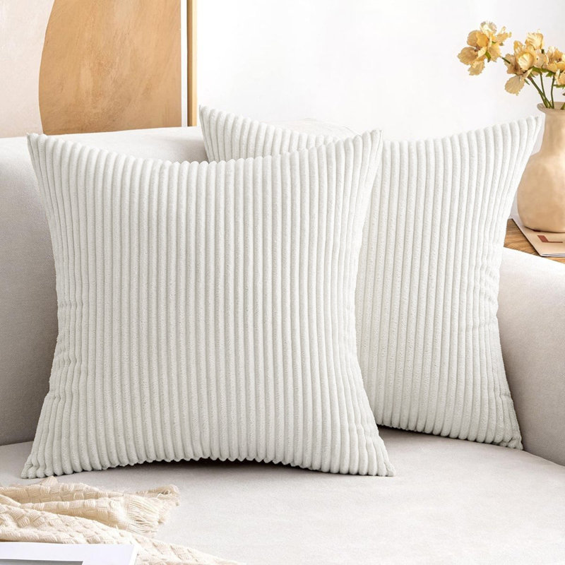 Cotton Square Cushion, Beige
