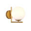Estevanell 1-Light Metal Wall Sconce With Frosted Glass Shade-2072189303