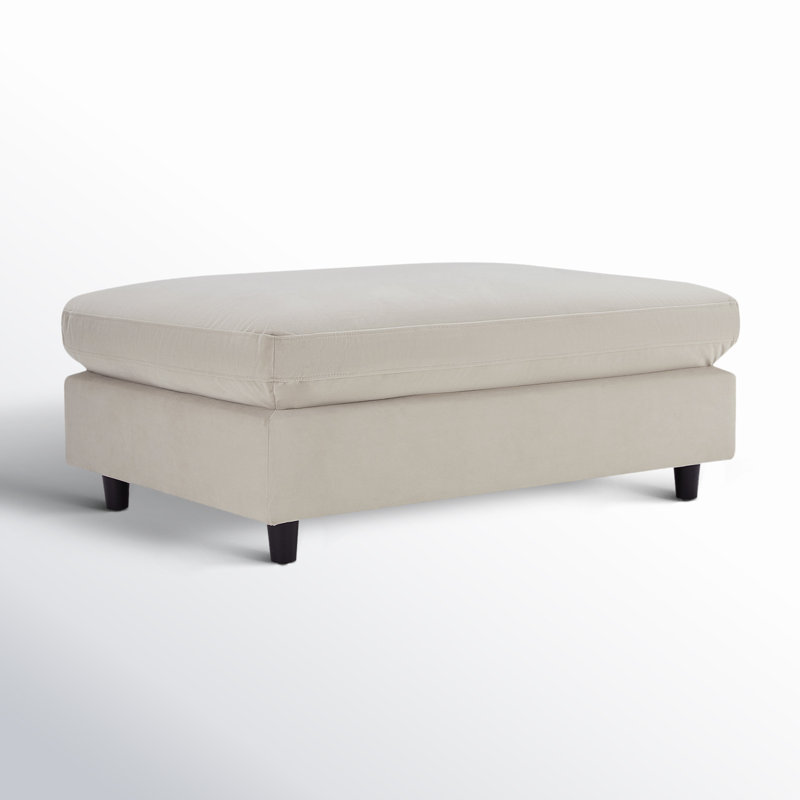 Repose-pieds rectangulaire rembourré 45 po Fleetwood, Velours performance plage Bella