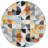Binti Abstract Machine Woven Polypropylene Indoor / Outdoor Area Indoor/Outdoor Area Rug in Ivory/Black/Blue-69558484