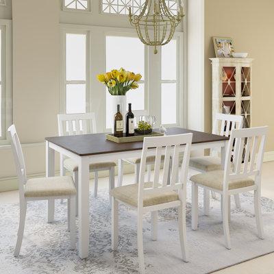 6 - Person Solid Wood Four Leg Dining Set