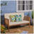 Casa Acacia Wood Love Seat With Slat Panel Design And Weather-Resistant Cushions For Outdoor Relaxation-1669132153-1669132154