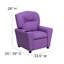 Contemporary Kids Recliner with Cup Holder-1550057889