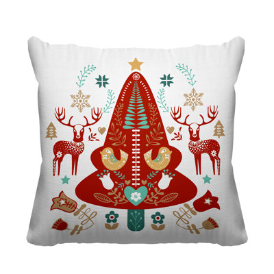 Coussin intérieur / extérieur Scandinavian Christmas Tree