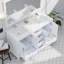Meuble-lavabo blanc 60 po X P 22 po D, avec plateau en quartz blanc-232149533