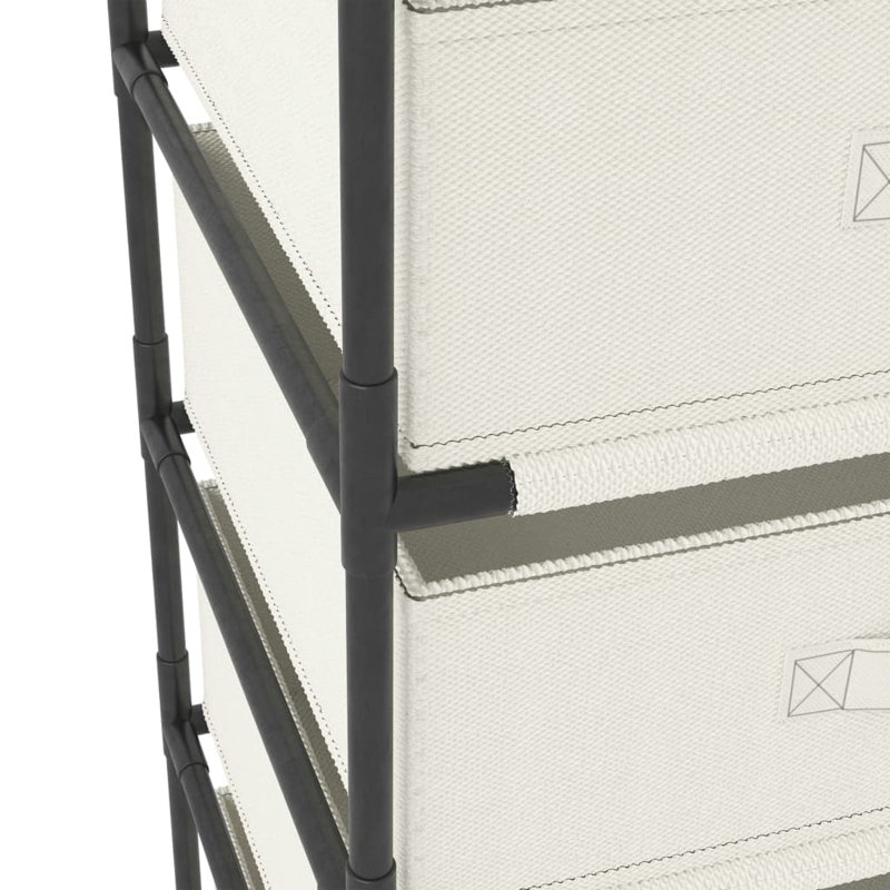 Oxbrook 45cm W Metal Shelving Unit, Cream