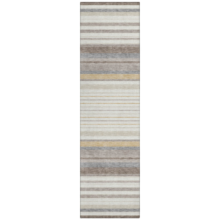 Machine Washable Indoor/Outdoor Drennen ACN2330 Stripes Rug
