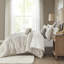 Édredon 12 pièces, très grand, kaki - comprenant 1 édredon, 2 taies décoratives européennes, des coussins décoratifs, des draps-housses et des coussins plats captivants avec fil métallique doré