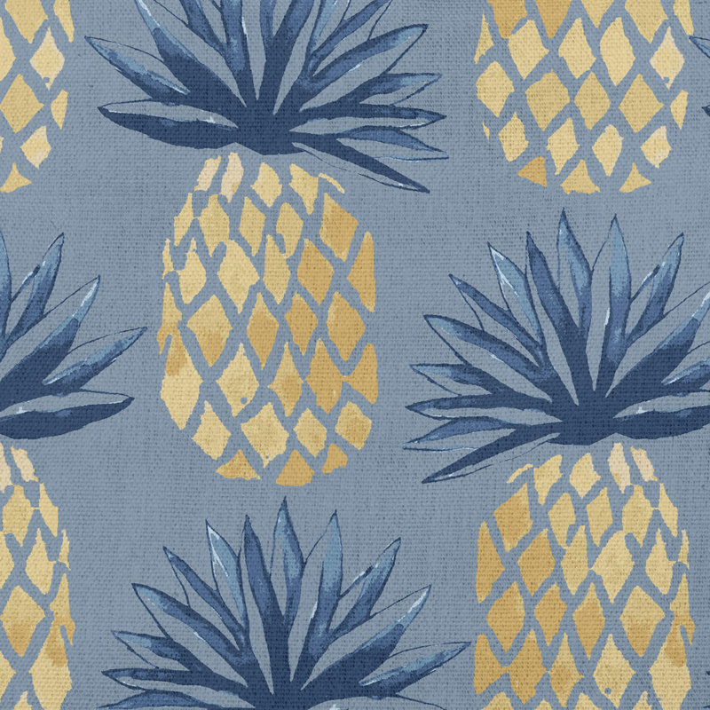 Vathylakas Pineapple Stripes Pillow Cover & Insert, Dusty Smoke, 18" x 18"