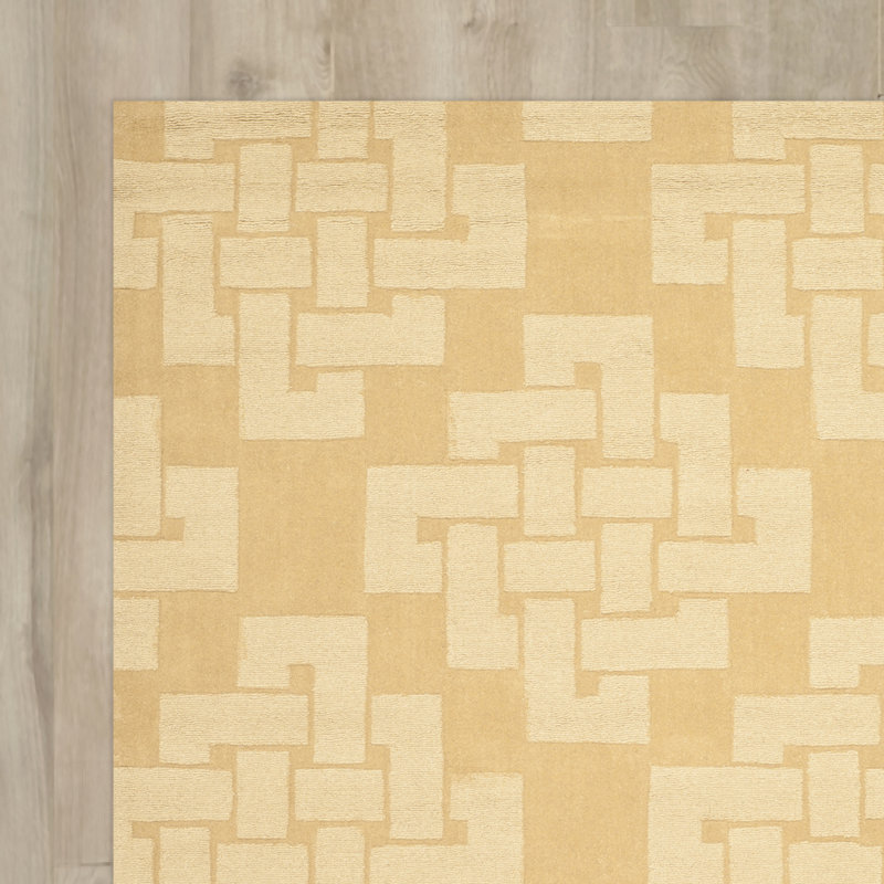 Tapis géométrique en laine touffeté à la main, Tapis de couloir 2 pi 3 po x 8 pi