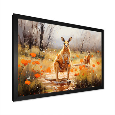 Chemin de kangourou en Australie sur toile
