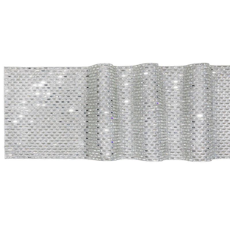 Chemin de table Sparkles Home Park Avenue Doublure de protection en feutre | Lavable à la main, 72 po x 13 po, Argent
